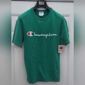 CHAMPION MEN'S KELLY GREEN HERITAGE TEE COTTON SHORT SLEEVE SHIRT SIZE S NWT $35